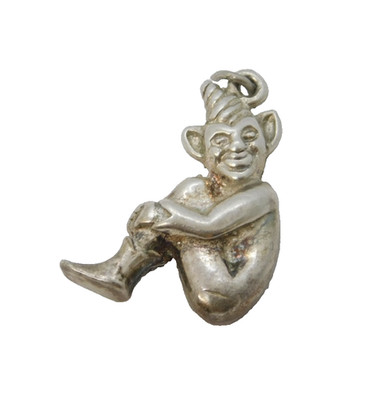 Bernard Instone Sterlingsilber Cornish Pixie Charm Anhänger Vintage um 1970