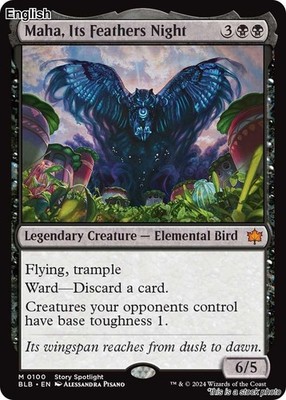 Maha, Its Feathers Night EN [BLB - 100] - NM TCG MTG