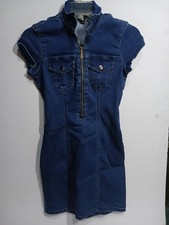 Guess Mini Denim Dress XS Bodycon Stretchy Form Fitting EUC - Fast Shipping 
