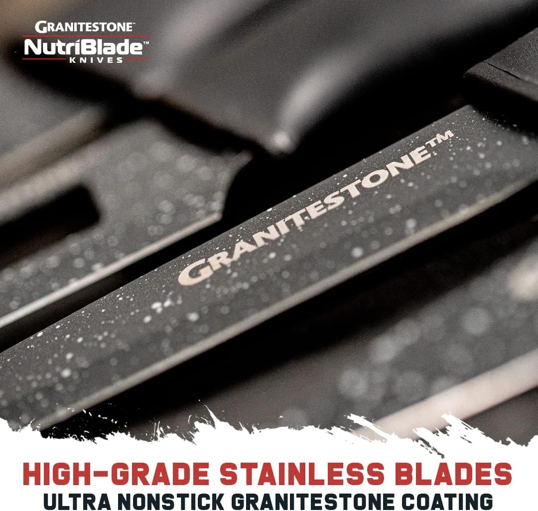 Granitestone NutriBlade 12 Piece Knife Set Nonstick High-Grade Stainless Blades