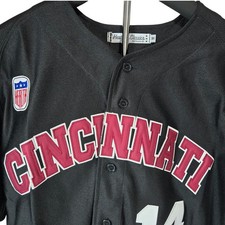 Headgear Classics Mens Baseball Jersey Sz M Black Negro League Cincinnati Tigers