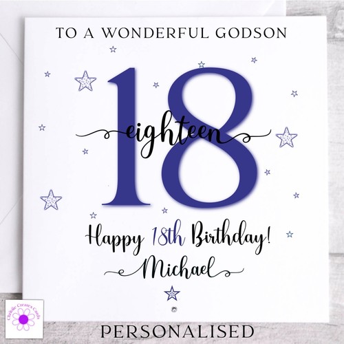 Personalised 18th Birthday Card Son Brother Nephew Dad Grandson Godson Friend - Picture 14 of 17