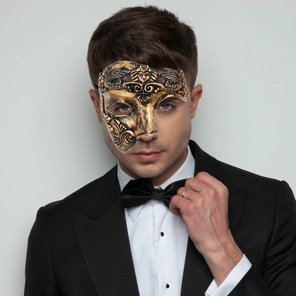 Men's Venetian Steampunk Roman Warrior Masquerade Party Mask Ball Halloween Prom - Image 3 of 3