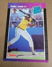 1989 Donruss Rated Rookie #38 Felix Jose (RC) Oakland Athletics 