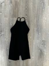 Aritzia Wilfred Free Black Romper Bike Short Bodysuit 2XS