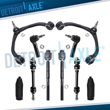 Front Upper Control Arms + Sway Bar + Tie Rods for 2005-2010 Dodge Dakota Raider