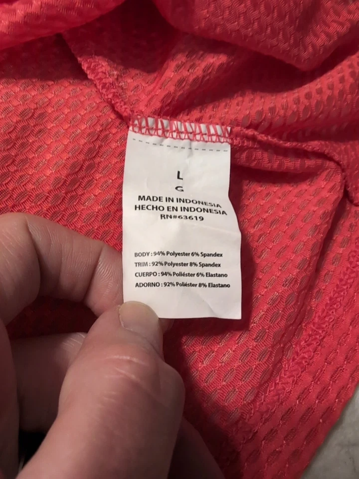 Bebe Sport Women's Size L Pink Mesh T-Shirt Short Sleeve Athletic - Изображение 4 из 4