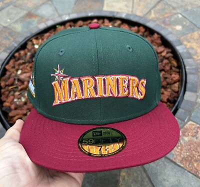 Exclusive New Era Seattle Mariners Fitted Hat MLB Club Size 7 1/8