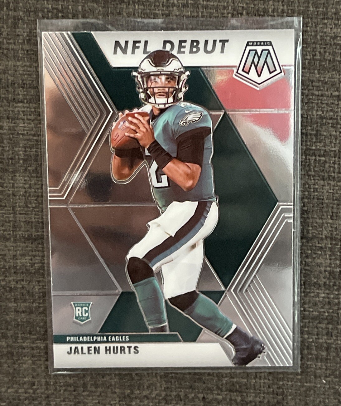 2020 Panini Mosaic Silver NFL Debut #265 Jalen Hurts Rookie Card Panini Eagles