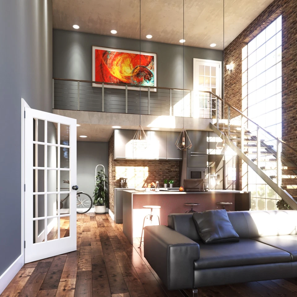 Prehung 15 Lite Primed Smooth MDF Solid Wood Interior French Doors 6'8 Height - Image 4 of 4