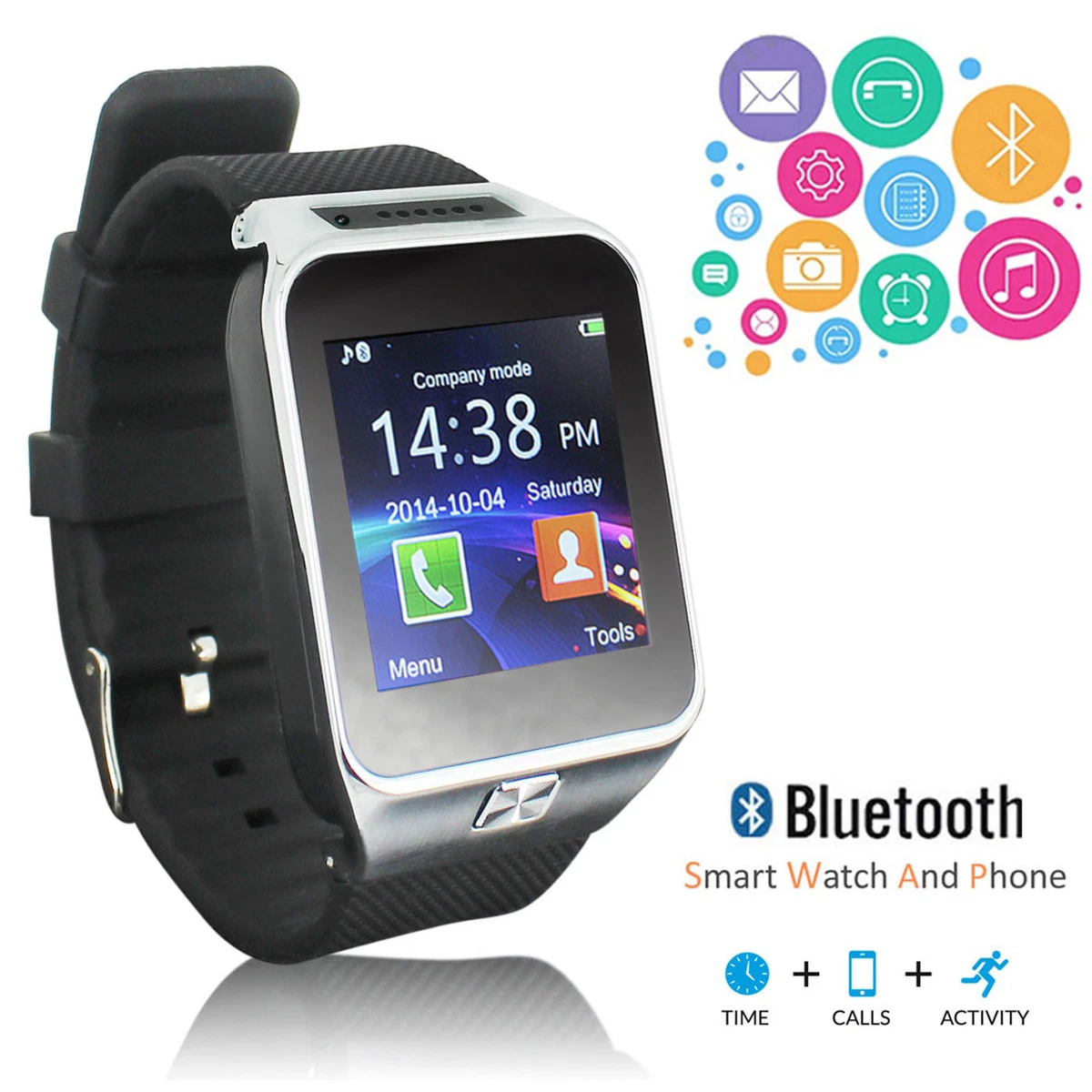 Stylish Bluetooth Smart Watch Phone For iPhone 6 plus Galaxy Android Smart  Phone