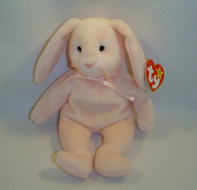 TY Beanie Baby Original Hoppity Pink Bunny w/ Error Tags PVC Pellets eBay
