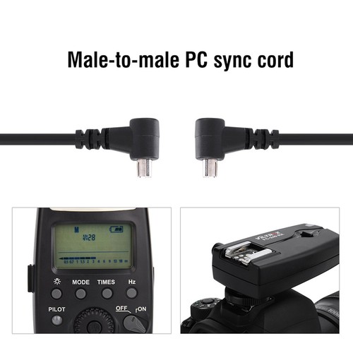 Flash PC Sync Cable 30cm ( 12inch ) Male To Male PC Cord For Camera Fit - Picture 4 of 7