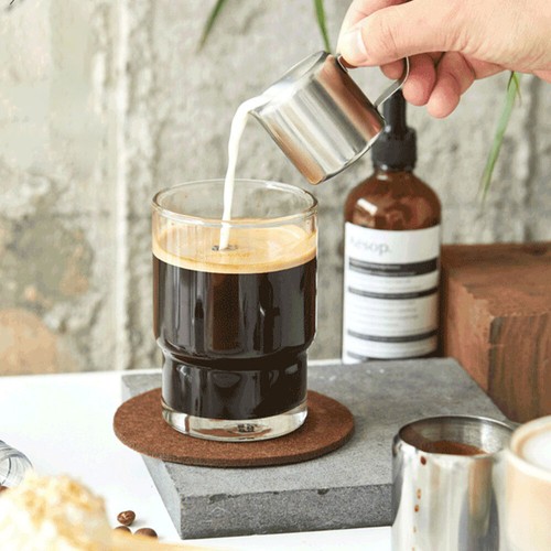 2 2pz Latte Brocche Acciaio Inox Porta Salse Espresso Caffettiera Brocca Salsa Brocche - Foto 8 di 12