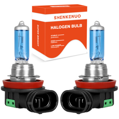 2x H11 Halogen 100W 12V Low-Beam Headlight/Fog/Driving Light Bulbs Warm White