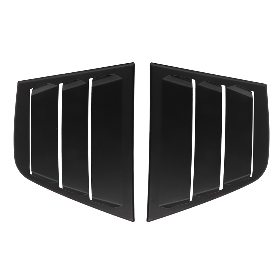 Car Black 2pcs Side Window Louver ABS Wearproof Air Vent Scoop Shades