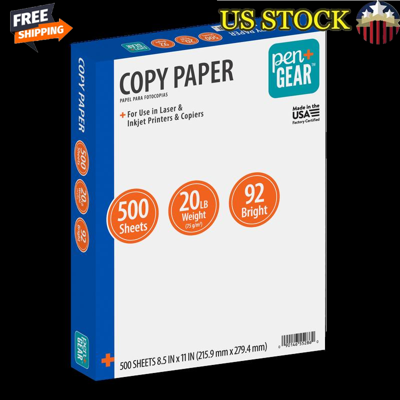 Premium 8.5x11 Copy Paper 500 Sheets for Laser & Inkjet Printers
