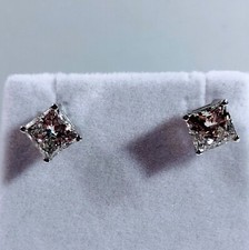3.01 Ct 14K Solid White Gold  Certified Lab Grown Diamond Earrings, SALE  