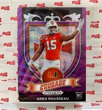 2021 Panini Prizm Draft Picks GREG ROUSSEAU Crusade RC Purple Wave Prizm