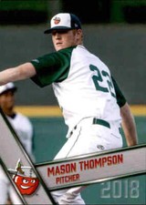 2018 Fort Wayne TinCaps Grandstand #28 Mason Thompson Round Rock Texas TX Card