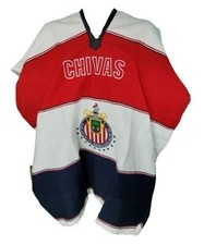 Poncho Mexicano Chivas Guadalajara FC Jorongo Gaban Sarape Artesanal Invierno