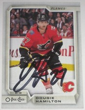 DOUGIE HAMILTON SIGNED 18-19 O-PEE-CHEE CALGARY FLAMES CARD AUTOGRAPH AUTO!