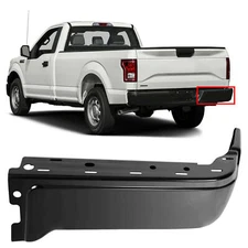 NEW Primed Passenger RH Steel Rear Bumper Ends for 2009-2014 Ford F150 Black