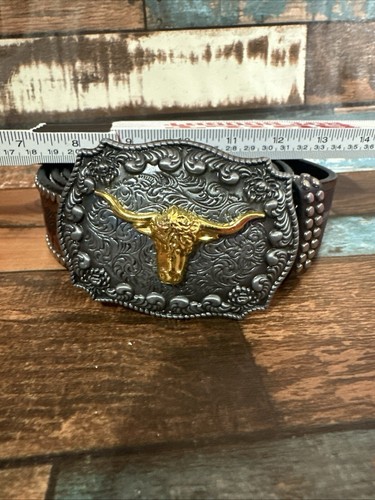 Long Horn Bull Belt 49 Inch New Country Cowgirl Farm Gift Mothers Day #2 - Picture 12 of 14