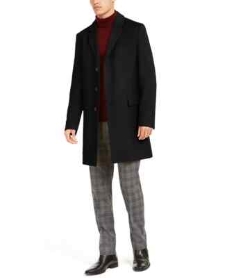 Hugo Boss Men's Migor Slim-Fit Cashmere Overcoat - Black