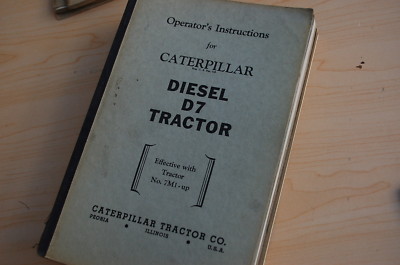 CAT Caterpillar D7 Tractor Dozer Crawler Owner Operator Manual Operation 7m book