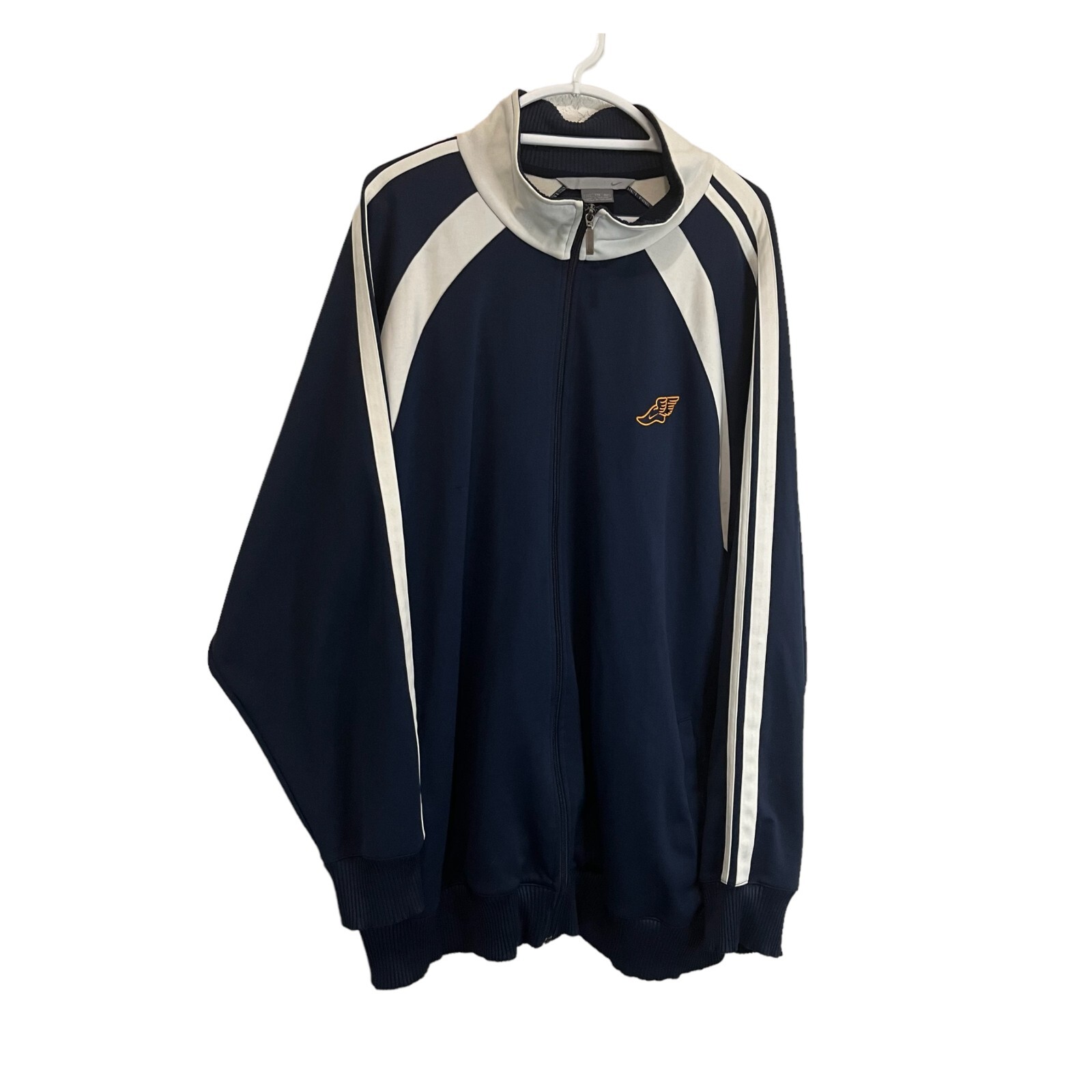 SACAI X NIKE Giacca da pista vintage Nike Air Pegasus Flying Foot Wing Zip blu navy bianca taglia XXL