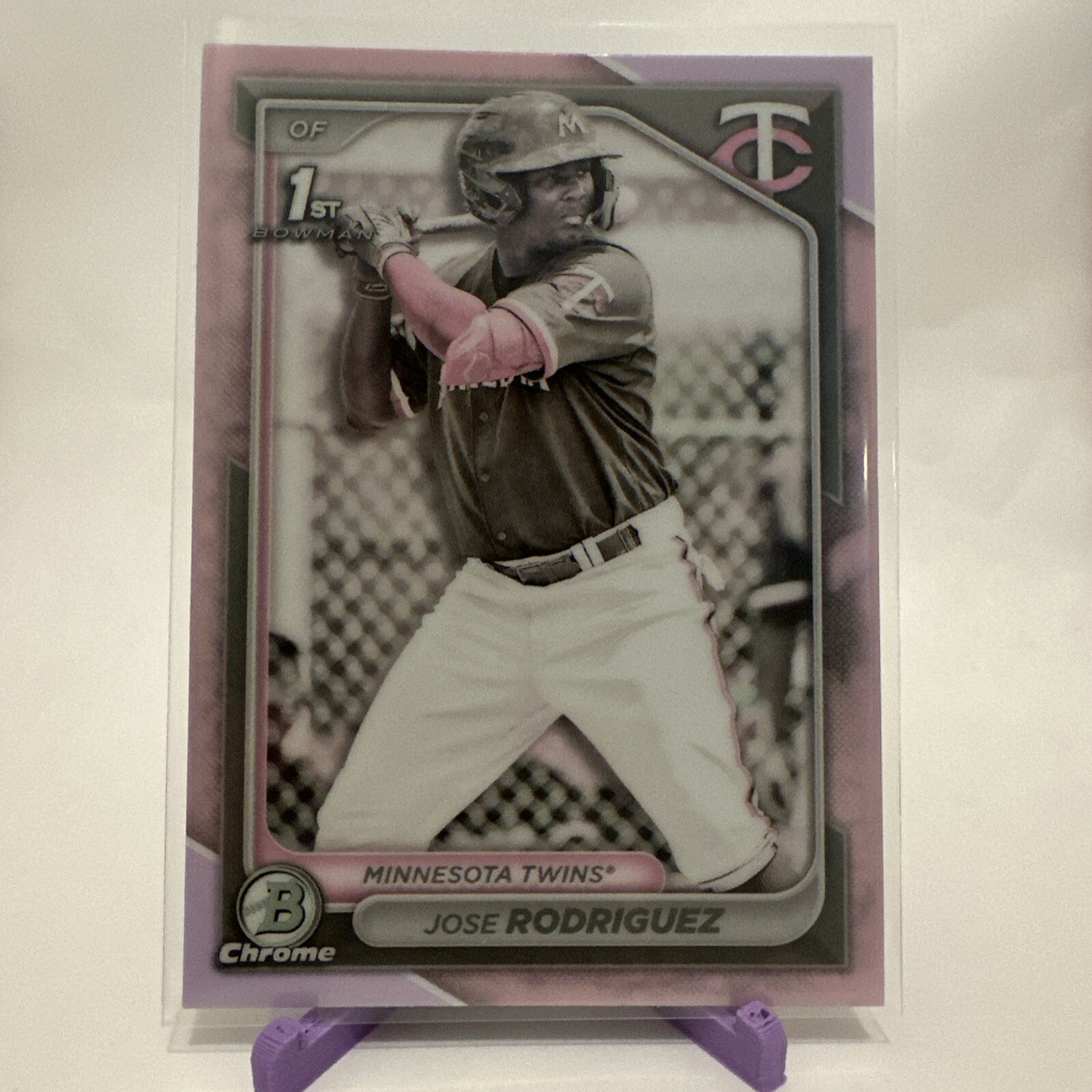 JOSE RODRIGUEZ 2024 BOWMAN CHROME 1ST PEARL REFRACTOR MINNESOTA TWINS