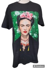 Frida Kahlo Black Short Sleeve T-Shirt Size Medium Mexico Artist