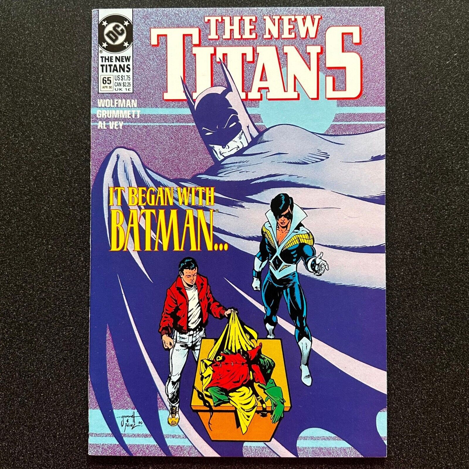 New Titans #65 (Aug 1990 ) • Tim Drake • Nightwing • Batman • Starfire •