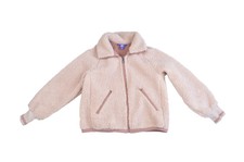 'joy Lab' Light Dusky Pink Fluffy Faux Fur Bomber Jacket - Size Xs