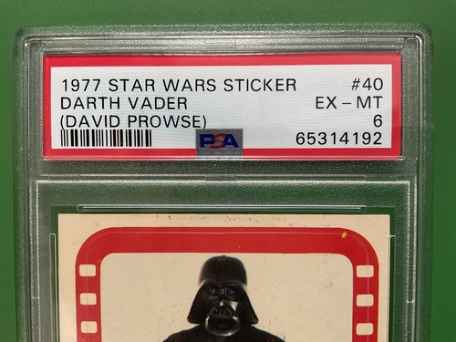 1977 Star Wars Sticker #40 Darth Vader David Prowse PSA 6 Cert #65314192 - Picture 5 of 12