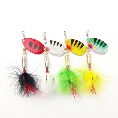 4-er Set SPINNER 5,5 g Trout Bait Forellen Hecht Köder Spoons Blinker Spinn Jig 