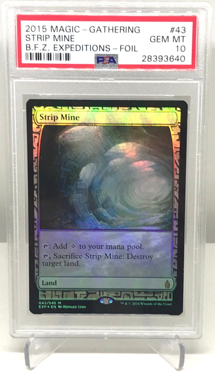 MTG Magic the Gathering STRIP MINE Holo Foil Zendikar Expeditions