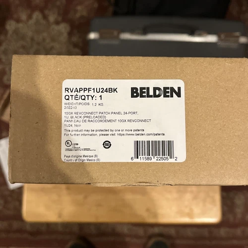 Belden RVAPPF1U24BK 10GX REVCONNECT PATCH PANEL 24 PORT. 1U Preloaded