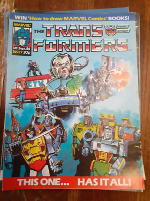 Transformers Marvel UK issue number 77 6th September 1986