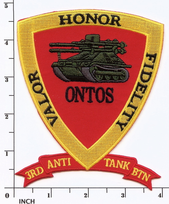 USMC 3rd Anti-Tank Battalion ONTOS large! color PATCH Marines ! Vietnam 3d AT Bn
