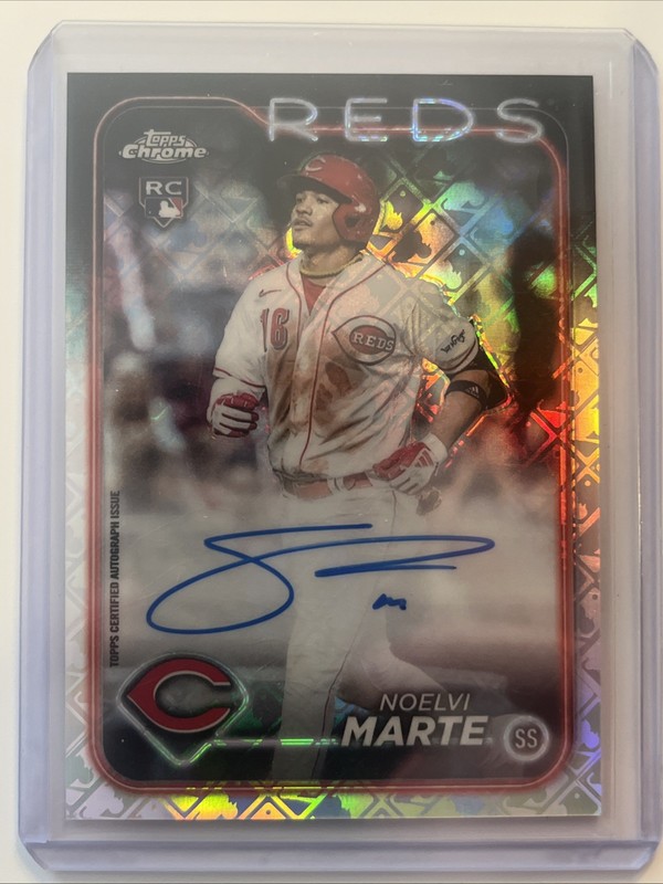 2024 Topps Chrome - Noelvi Marte (RC) Logofractor Rookie Auto 