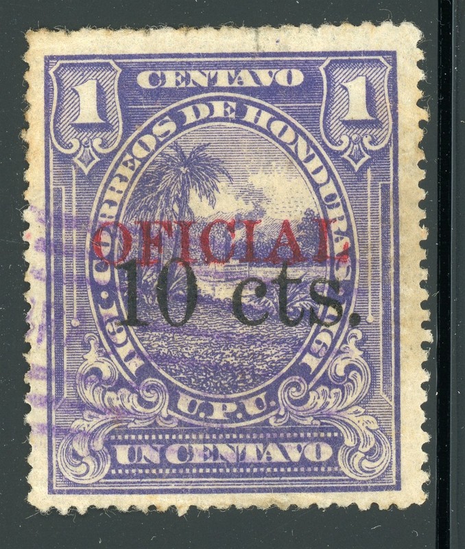HONDURAS Used Selections: Scott #O42 10c/1c Violet OFFICIAL 1913 CV$3+