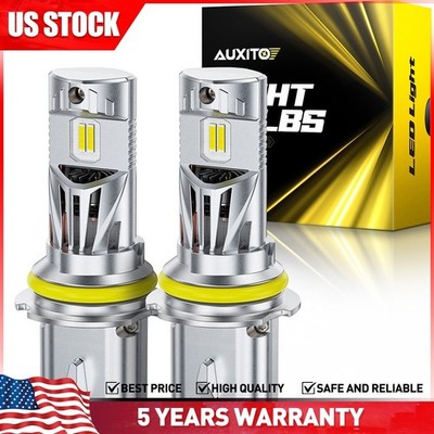 2PCS 9007 HB5 LED Headlight Bulbs Super Bright 6500K Cool White 48000LM 200W