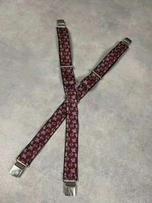 Vintage Hosenträger Gemüsemuster Blumen bunt