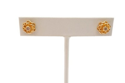 Ohrringe 14 Karat Gelbgold 0,05 ctw Diamant