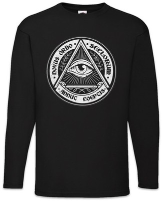 Illuminati Eye Langarm T-Shirt Illuminaten Freimaurer Society Auge Loge Lodge
