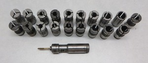 PROCUNIER  3E TAPPING COLLETS & A CHUCK  ( LOT OF  20 USED ITEMS )  SOLD AS IS.