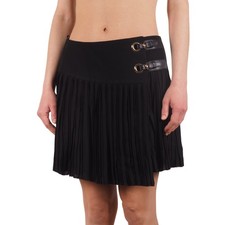 Gucci Vintage Women's Pleated Wrap Mini Skirt Horsebit Detail IT 40 / US 4