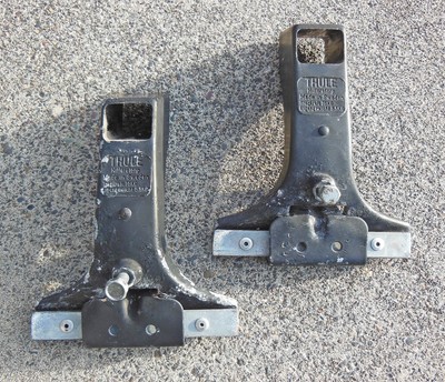 Thule 1050 Gutter Mount Towers, Qty 2, Modified Bases, Vintage, For Square Bars